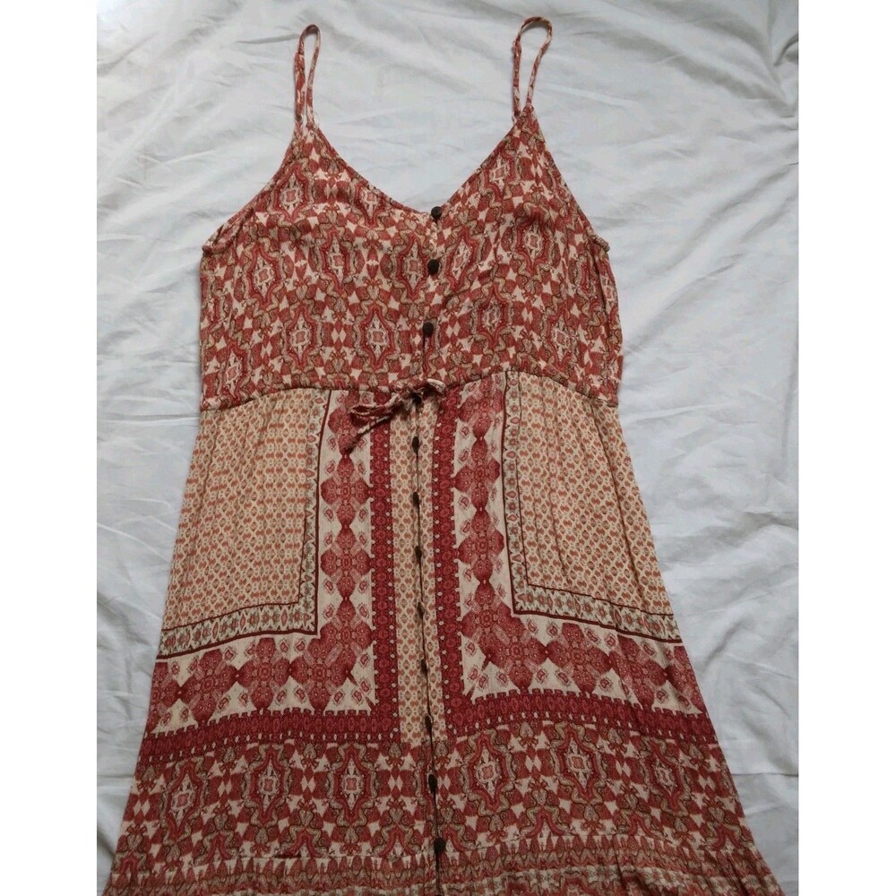 Patrons of Peace Sleeveless Maxi Dress Sundress Boho Chic Festival Womens Small - Picture 2 of 13